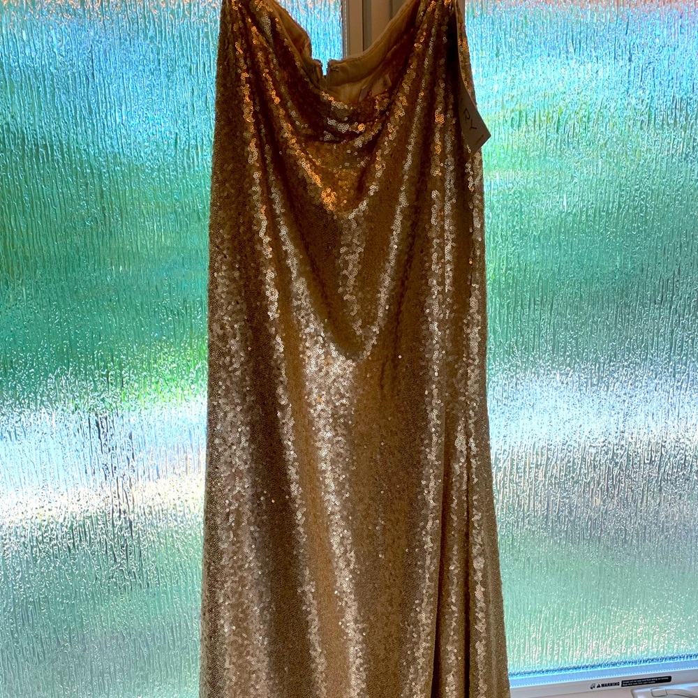 Revelry Gold Champagne Sequin maxi skirt